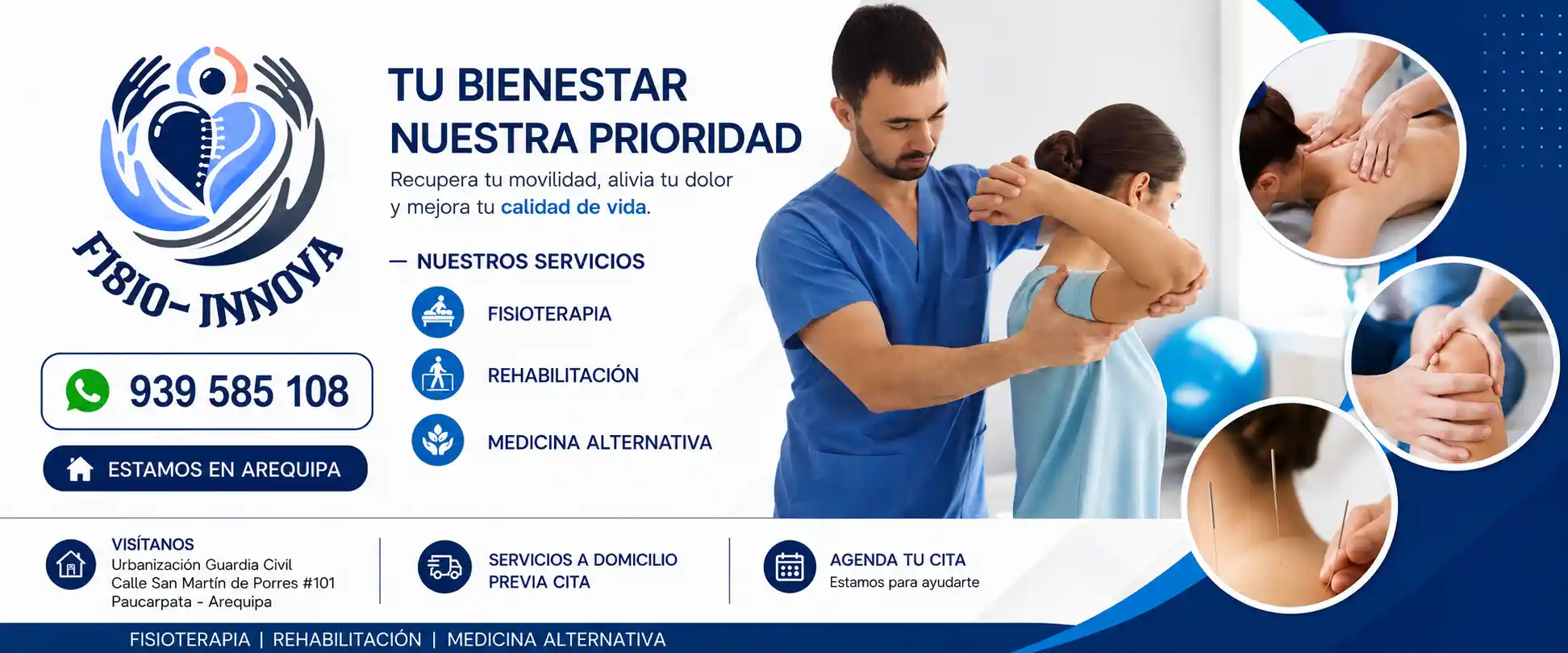 Fisio-Innova: fisioterapia, rehabilitación y medicina alternativa. WhatsApp 939 585 108
